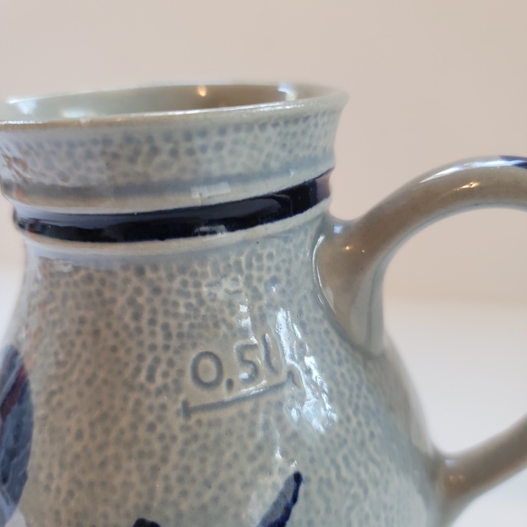 Staffel Stoneware W Germany Colbalt Blue Salt Glazed 8 inch Pitcher - Picture 2 of 7